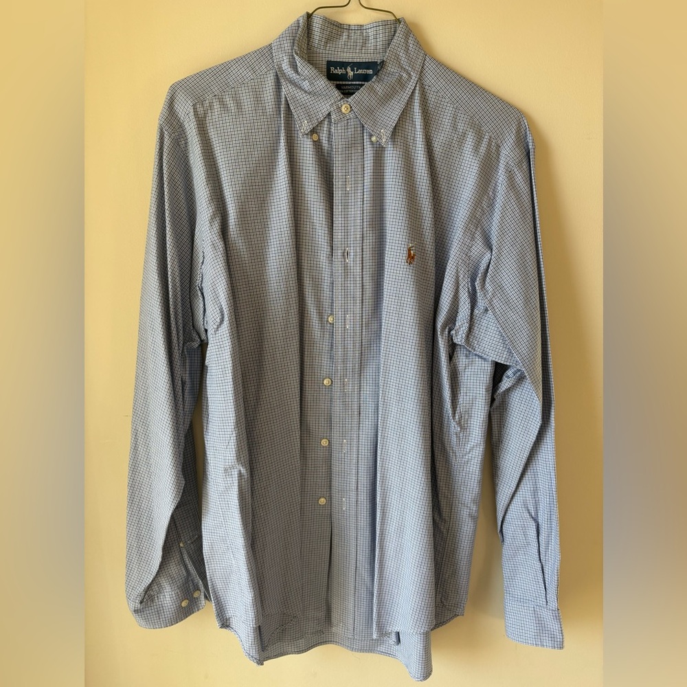 Polo Ralph Lauren Blue Checkered Button Down Shirt